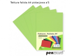 Tektura falista PENWORD A4 5ark. - pistacjowa