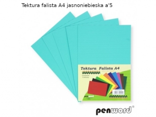 Tektura falista PENWORD A4 5ark. - jasnoniebieska