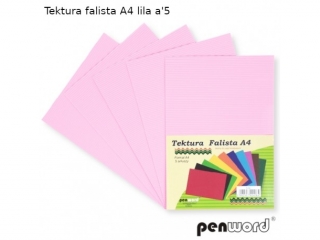 Tektura falista PENWORD A4 5ark. - lila