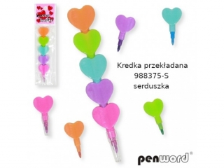 KREDKA PRZEKADANA 988375-S SERDUSZKA [opakowanie=12szt](SZPSH)