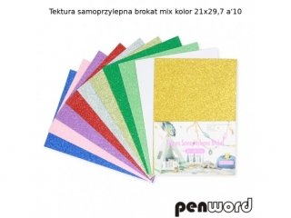 TEKTURA SAMOPRZYLEPNA BROKAT MIX KOLOR 21X29, 7 a10