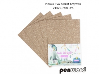 PIANKA EVA BROKAT BRZOWA 21X29, 7 a5