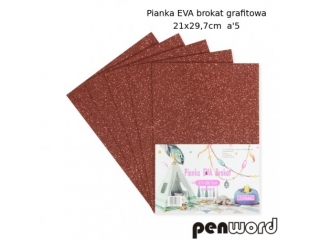 PIANKA EVA BROKAT GRAFITOWA 21X29, 7 a5