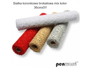 SIATKA KORONKOWA BROKATOWA 36cmx5Y