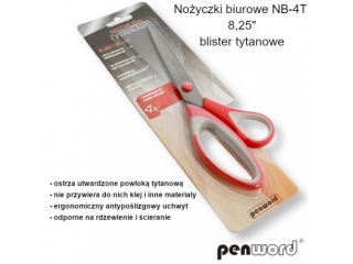 NOYCZKI BIUROWE NB-4T 8,25" BLISTER TYTANOWE