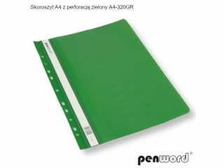 SKOROSZYT A4 Z PERFORACJĄ ZIELONY A4-320
