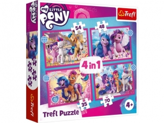 Puzzle "4w1 - Kolorowe Kucyki Pony" / Hasbro My Little Pony Movie 2021 34375