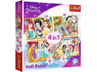 Puzzle "4w1 - Szczê¶liwy dzieñ" / Disney Princess 34385
