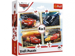 Puzzle "4w1 - Do startu, gotowi, start!" / Disney Cars 3 34608