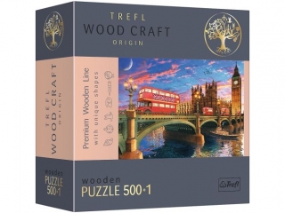 Puzzle  500+1 TREFL Drewniane - Paac Westminsterski, Big Ben, Londyn