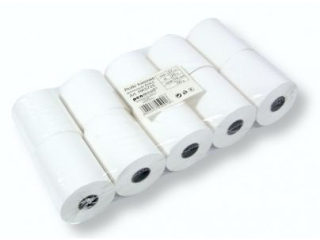 ROLKI KASOWE TERMOCZUŁE 57mm/25m/50g BIAŁE a10