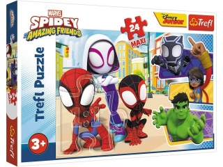 Puzzle "24 Maxi - Spidey i przyjaciele" / Spidey and his Amazing Friends Marvel 14348