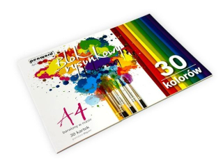BLOK RYSUNKOWY A4 KOLOROWY BR-7 80g 30 KARTEK 30 KOLOR�W [opakowanie=10szt] (SZPSH)