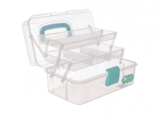 ORGANIZER - KUFEREK ROZKADANY, MINT, 27 X 17, 5 X 14 CM