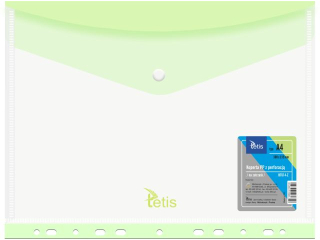 KOPERTA PP NA ZATRZASK Z PERFORACJ A4 ZIEL. [opakowanie=6szt]