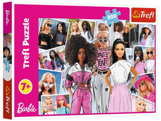 Puzzle  200 TREFL W wiecie Barbie / Mattel, Barbie