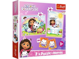 93382 "Puzzle 2w1 + memos - Gabi z Kocim Przyjacielem" / Universal Gabbys Dollhouse
