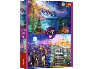 Puzzle  2x500 TREFL Wycieczka po Ameryce