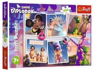 Puzzle  200 TREFL Przygody Smoka Diplodoka / Human Film Smok Diplodok