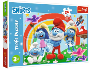 Puzzle   24 Maxi TREFL Smerfny dzie / The Smurfs