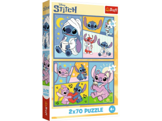 Puzzle   2x70 TREFL Lilo & Stitch - Ze Stitchem nie ma nudy