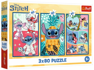 Puzzle   3x80 TREFL Lilo & Stitch - wiat Stitcha