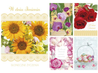 Laurka z�ocona B6Z 117x167 z kopert�  POL-MAK Imieniny  B6Z_IM_787 [opakowanie=25szt]