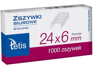 Zszywki biurowe TETIS 24/6 1000szt.