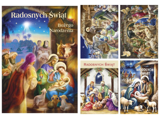 Laurka z brokatem i opatkiem B6BO 117x167 z kopert  POL-MAK GWIAZDKA B6BO_GWRL_280  [opakowanie=25szt]