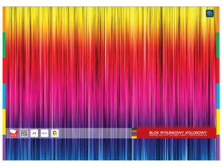 Blok rysunkowy kolorowy A3 20k. 80g INTERDRUK