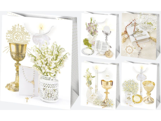 Torebka ozdobna POL-MAK 10szt. T4_KOM_18 190x230x105 KOMUNIA