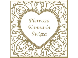 Serwetki POL-MAK Maki Lunch 33cm 20szt. Ornament Communion Heart SL_KO_002401 [opakowanie=12szt]