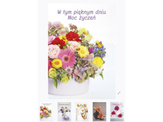 Laurka z brokatem B6B 117x167 B6B_OGSER_834 Serdeczne �yczenia  [opakowanie=25szt]