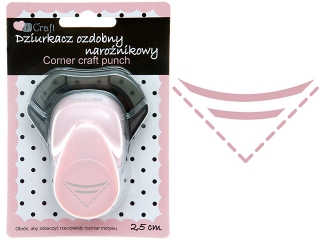 DZIURKACZ OZDOBNY NAROŻNIKOWY 2, 5CM PÓŁKSIĘŻYC