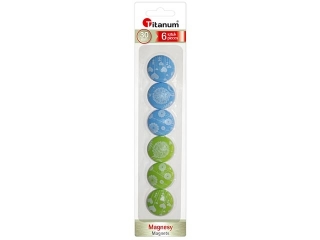 MAGNESY DO TABL.30MM/6 KWIATY