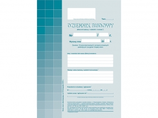 Druk-dziennik budowy A4  603-1