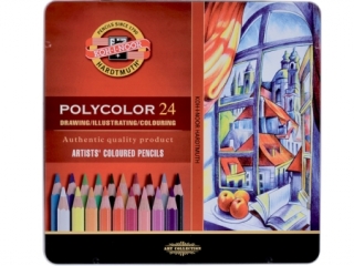 Kredki KOH-I-NOOR Polycolor, metalowe opakowanie 48 kolorw