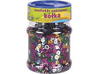 Confetti cekinowe kka - mix kolorw 100g ASPROM