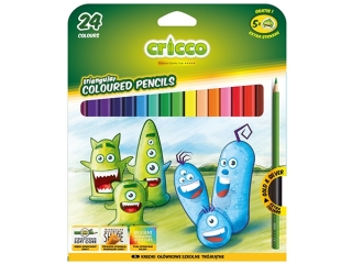 KREDKI CRICCO TRJKTNE 24 KOL. MIX WZORW [opakowanie=6szt]