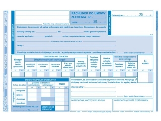 Druk -Rachunek do umowy zlecenia A5(o+k)