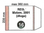 Okadka szkolna Matematyka 2001 regulowana nr16 235x360mm