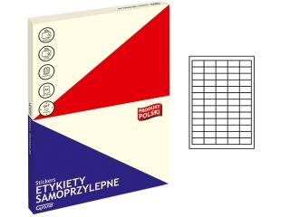 Etykiety samoprzylepne No. 001 ; format A4 ; 38 x 21, 2 mm