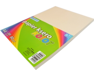 Papier ksero A4/100/80g kolor ? 07 piaskowy