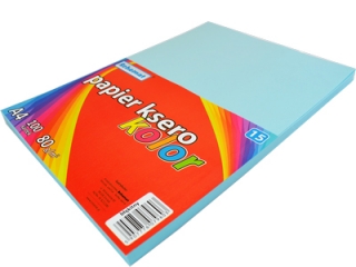 Papier ksero A4/100/80g kolor ? 15 błękitny