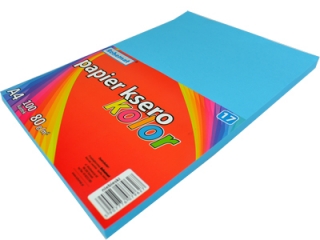 Papier ksero A4/100/80g kolor ? 17 niebieski