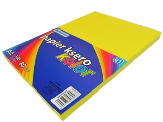 Papier ksero A4/100/80g kolor ? 01 bananowy