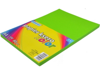 Papier ksero A4/100/80g kolor ? 19 zielony