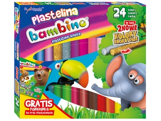 Plastelina BAMBINO 24 kol. - podkadka GRATIS [opakowanie=5szt]