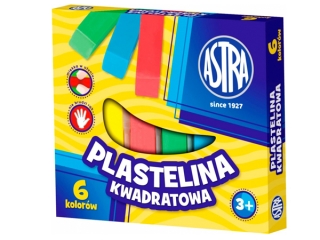 Plastelina Astra kwadratowa 6 kolorw (11.14 proc.) ASPROM