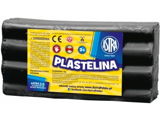 Plastelina Astra 1 kg czarna (31.17 proc.) ASPROM